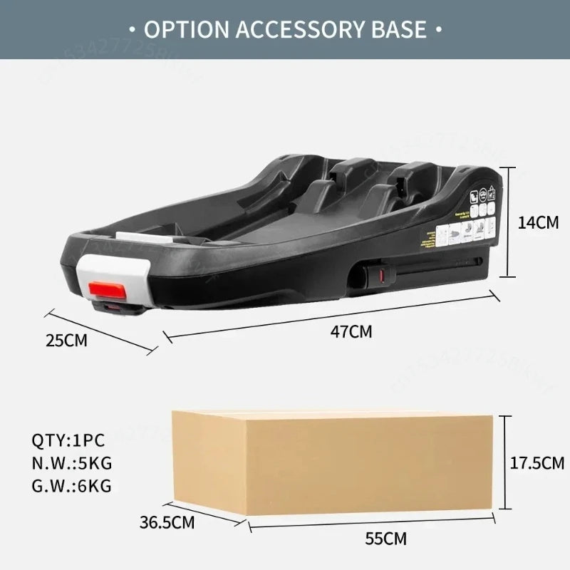 4-in-1 Baby Stroller, Child Car Seat with ISOFIX Base, Luxury Portable and Lightweight Newborn Stroller