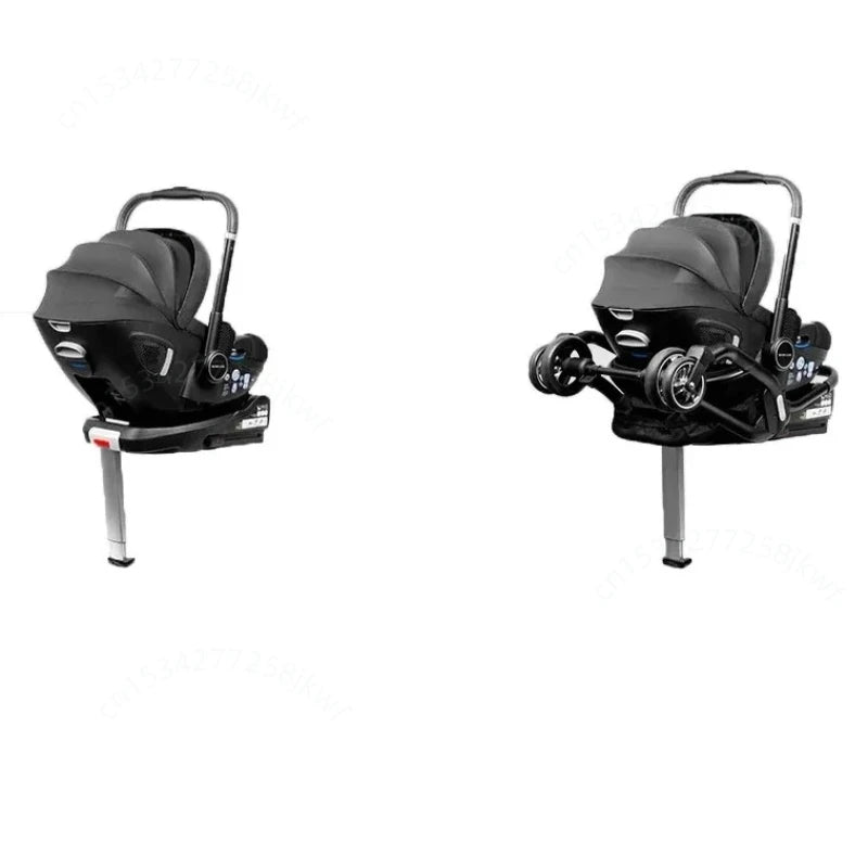 4-in-1 Baby Stroller, Child Car Seat with ISOFIX Base, Luxury Portable and Lightweight Newborn Stroller