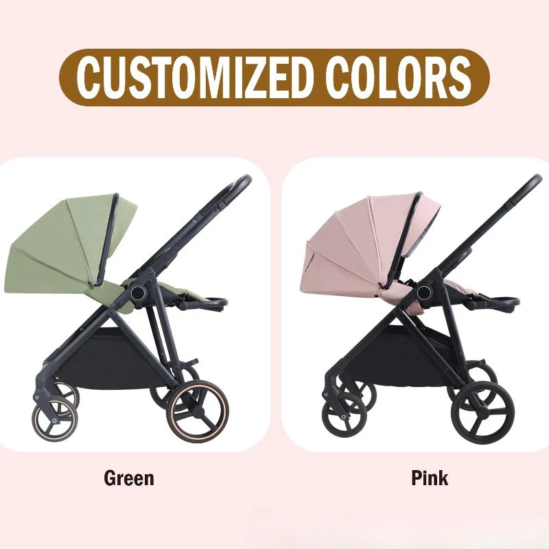 2025 New C15 Baby Stroller Lightweight and Easy To Fold Baby Stroller with Four-wheel Shock-absorbing